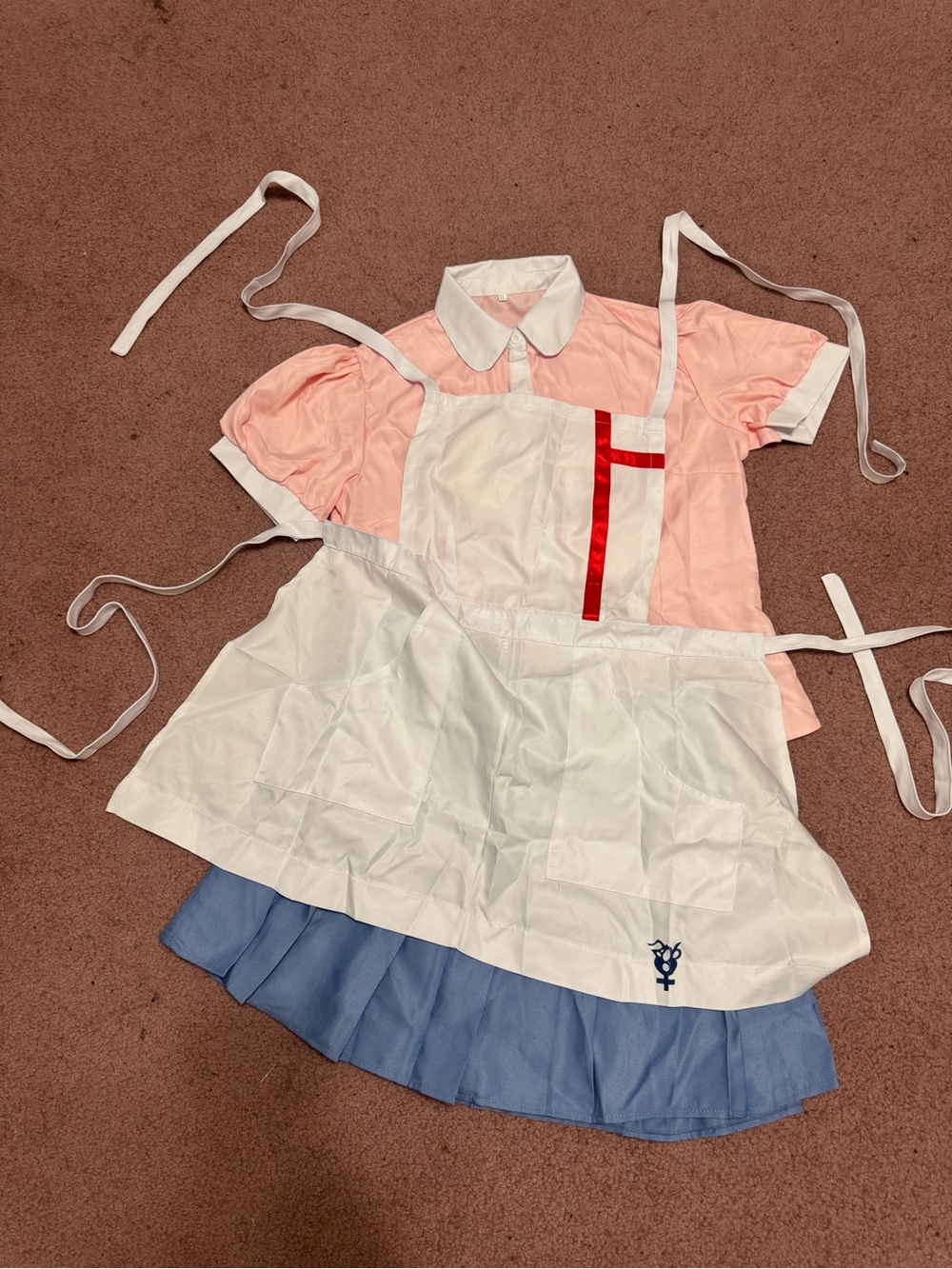 New xl Mikan tsumiki danganronpa cosplay costume outfit nurse maid